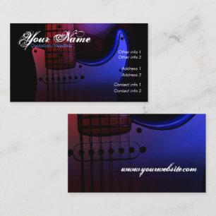 Tarjeta de visita lisa del músico de la guitarra