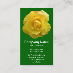 Tarjeta De Visita Lisianthus amarillo - Verde profundo