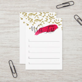 Tarjeta De Visita Lista de objetivos del cliente - Lipsense