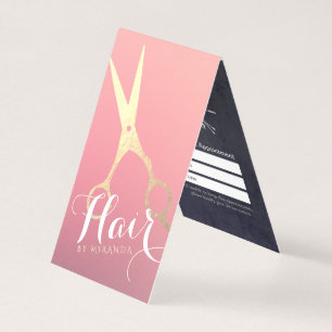 Tarjeta De Visita Lista de precios de Hairstylist Makeup Salon Gold