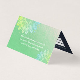 Tarjeta De Visita Lista de precios de yoga del instructor de mediaci