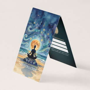 Tarjeta De Visita Lista de Precios de Yoga Meditación Cielo Nocturno