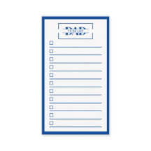 Lista de tareas con monograma azul moderno de Papá