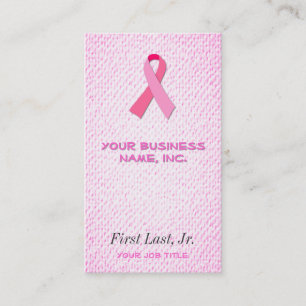 Tarjeta De Visita Listón Rosa