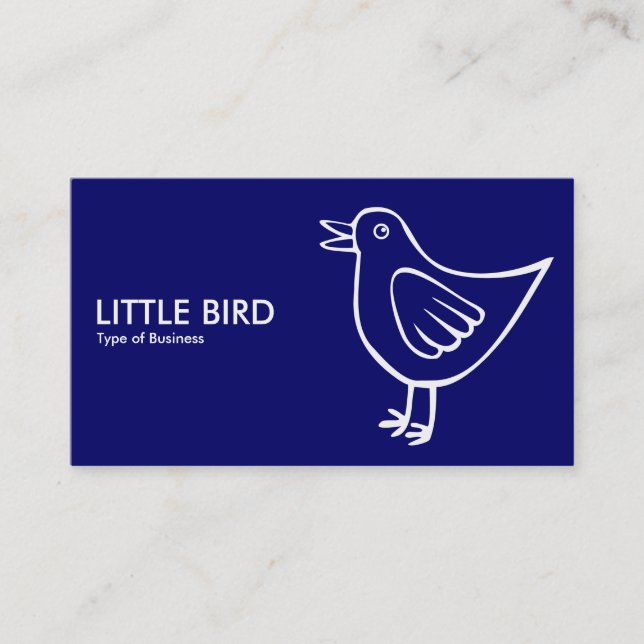 Tarjeta De Visita Little Bird 05 - Deep Navy (Anverso)