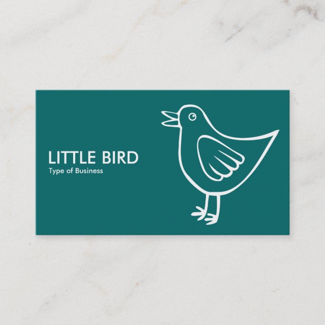 Tarjeta De Visita Little Bird 05 - Moss Green (Anverso)