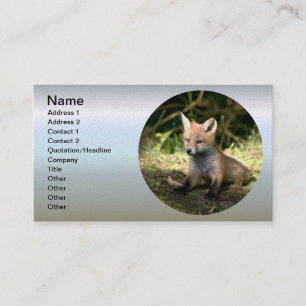 Tarjeta De Visita Little Cub Red Fox