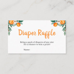 Tarjeta De Visita Little Cutie Baby Shower Diaper Raffle