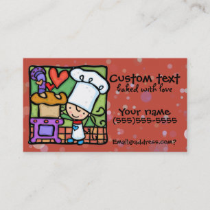 Tarjeta De Visita LittleGirlie ama cocer el pan fresco DK aherrumbra