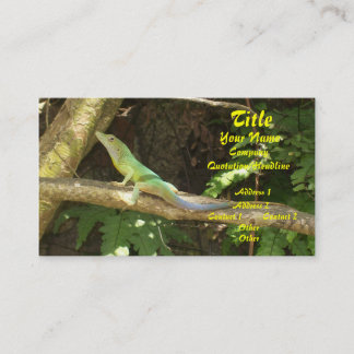 Tarjeta De Visita Lizard Verde jamaiquino