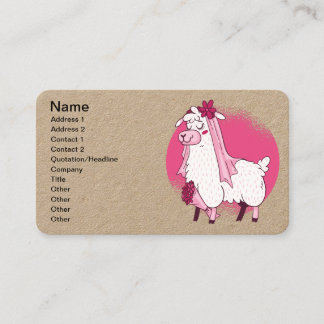 Tarjeta De Visita Llama Bride