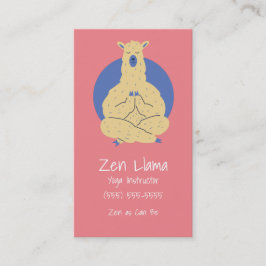 Tarjeta De Visita Llama de yoga