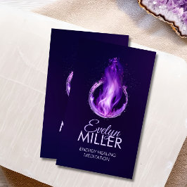 Tarjeta De Visita Llama violenta - Llama púrpura