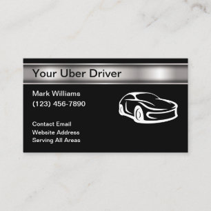 Tarjeta De Visita Llamada de viaje genial conductor moderno de Uber