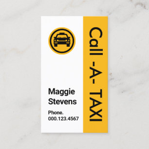 Tarjeta De Visita Llamada Retro Simple a Mi Taxista