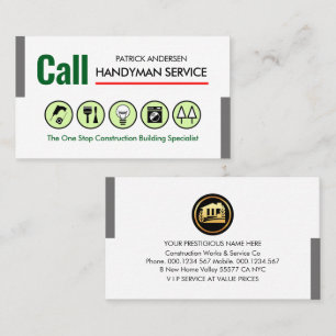Tarjeta De Visita Llamar Servicio de Reparación de Hogar de Handyman