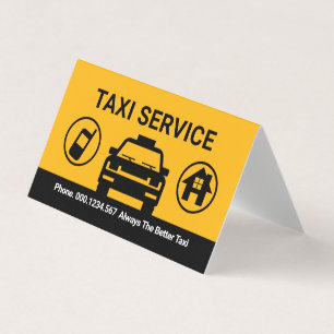 Tarjeta De Visita Llamar Taxi Para Destino De Transporte