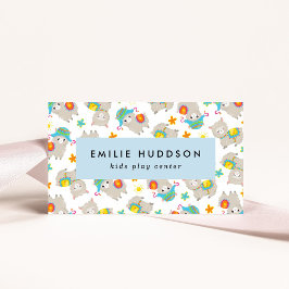 Tarjeta De Visita Llamas Cutas, Centro de Juegos Infantiles, Centro 