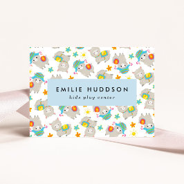 Tarjeta De Visita Llamas Cutas, Centro de Juegos Infantiles, Centro 