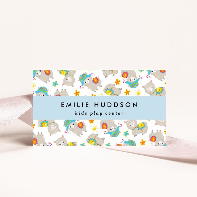 Tarjeta De Visita Llamas Cutas, Centro de Juegos Infantiles, Centro  (Subido por el creador)