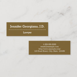 Tarjeta de visita llana y profesional del abogado