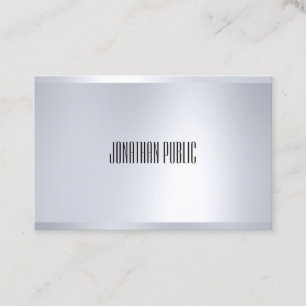 Tarjeta De Visita Llano atractivo elegante de la mirada de plata