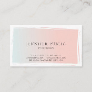 Tarjeta De Visita Llano de moda creativo moderno del diseño gráfic