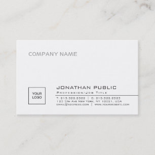 Tarjeta De Visita Llano del logotipo Professional Elegant Simple