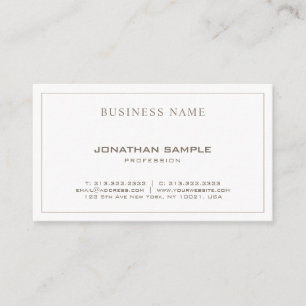 Tarjeta De Visita Llano elegante del diseño moderno de moda de