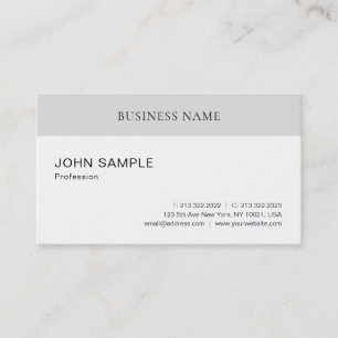 Tarjeta De Visita Llano elegante limpio profesional del diseño
