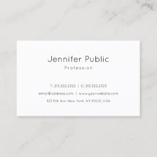 Tarjeta De Visita Llano liso elegante de moda hermoso del diseño