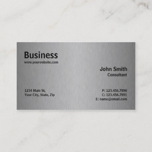 Tarjeta De Visita Llano moderno elegante metalizado profesional de