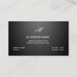 Tarjeta De Visita Llano negro de lujo elegante del logotipo