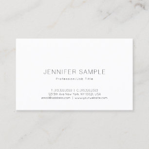 Tarjeta De Visita Llano profesional elegante moderno de Minimalistic