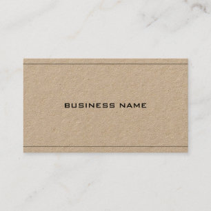 Tarjeta De Visita Llano Real Premium Kraft Paper Elegant Company