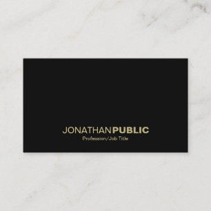Tarjeta De Visita Llano simple blanco Guay del negro elegante del