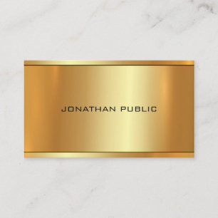 Tarjeta De Visita Llano superior moderno profesional del oro