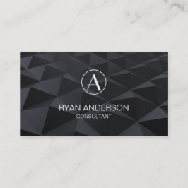 Tarjeta De Visita Llano y monograma elegantes corporativos