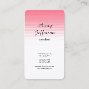 Tarjeta De Visita Llanto blanco rosa profesional Minimalista moderno