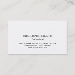 Tarjeta De Visita Llanto Minimalista blanco profesional