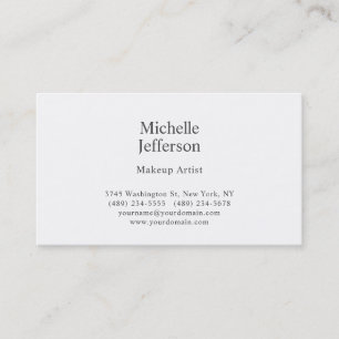 Tarjeta De Visita Llanto Minimalista blanco y negro moderno
