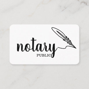 Tarjeta De Visita Llanura de escritura notarial elegante
