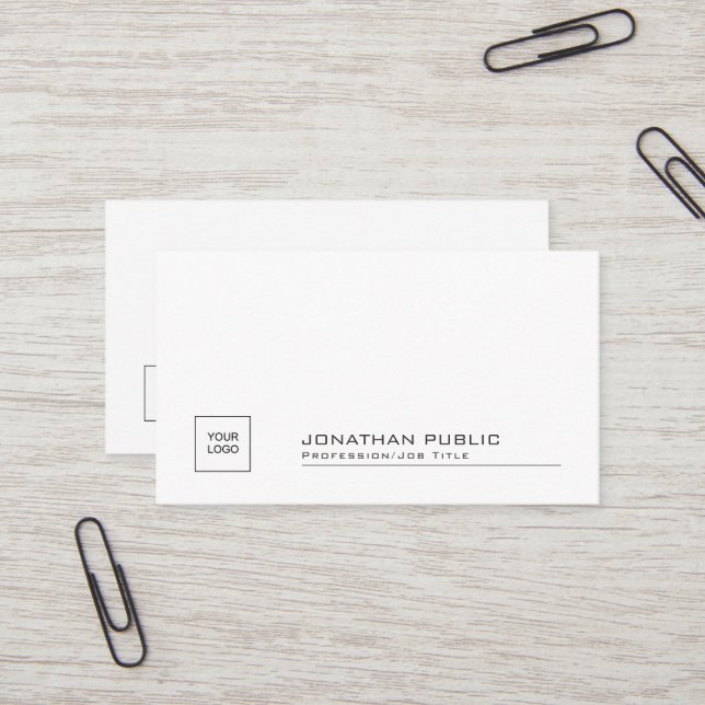 Tarjeta De Visita Llanura de la Compañía de Diseño Elegante Profesio (Anverso/Reverso In Situ)