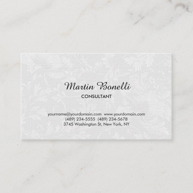 Tarjeta De Visita Llanura Minimalista moderna (Anverso)