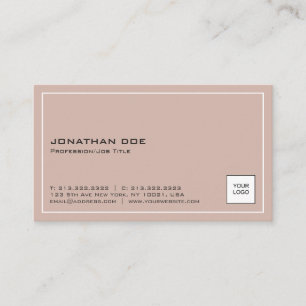 Tarjeta De Visita Llanura Moderna Con Logo Profesional Elegante Marr