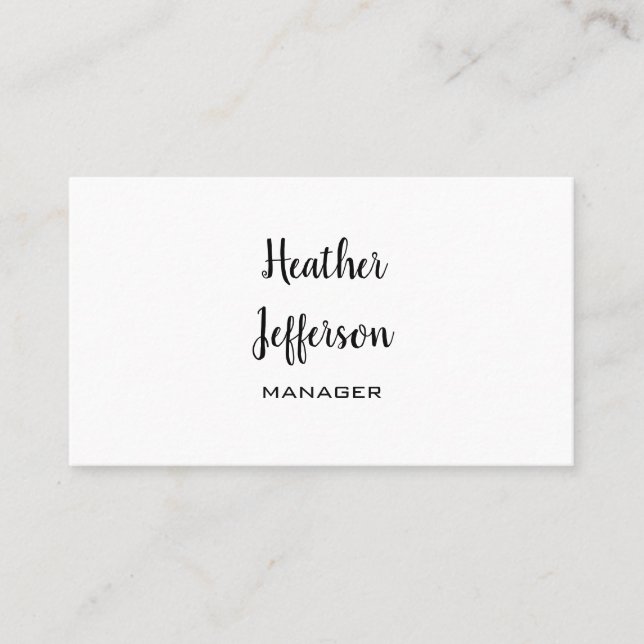 Tarjeta De Visita Llanura profesional a mano de diseño (Anverso)