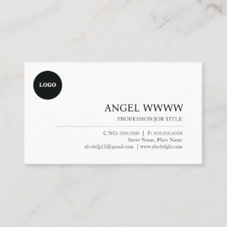 Tarjeta De Visita Llanura profesional Minimalista moderna personaliz