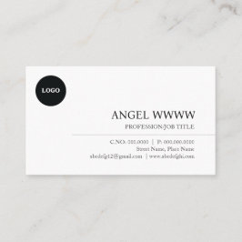 Tarjeta De Visita Llanura profesional Minimalista moderna personaliz