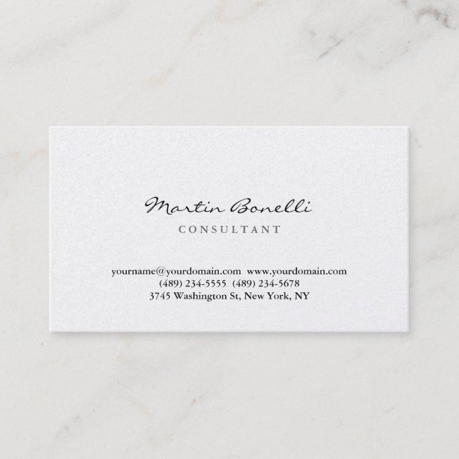 Tarjeta De Visita Llanura profesional sencilla y elegante (Anverso)