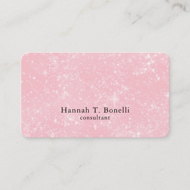 Tarjeta De Visita Llanura rosa moderna de moda creativa femenina mod (Anverso)